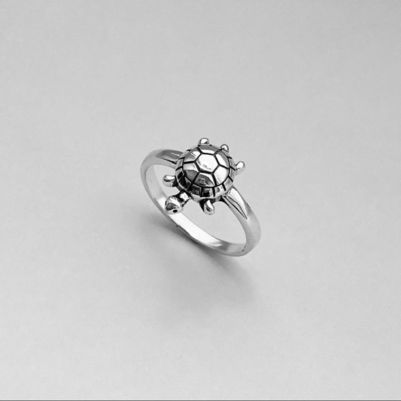Sterling Silver Sea Turtle Ring, Silver Rings, Animal Ring, Beach, Ocean - Picture 11 of 12